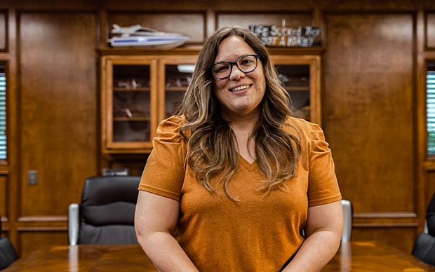 R.B. Stewart team member in the office